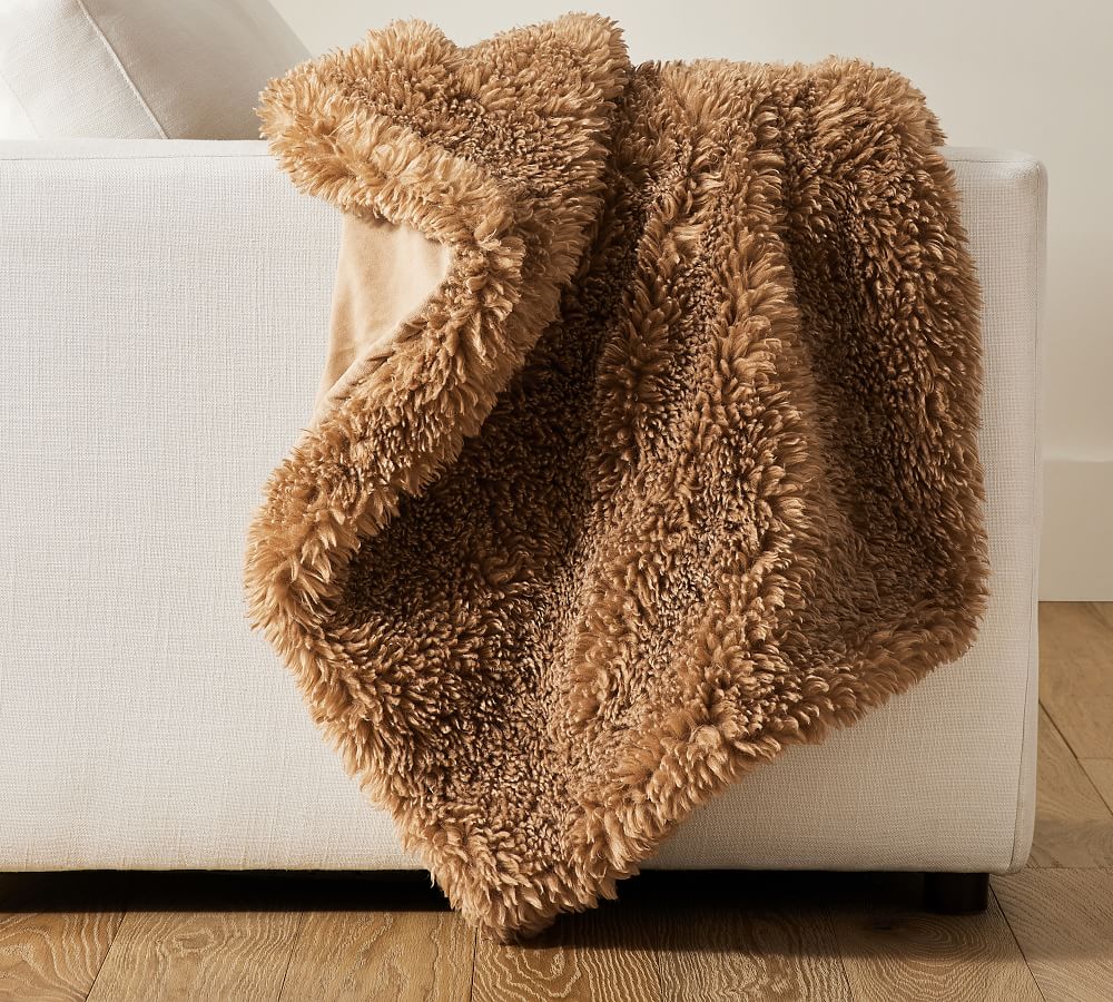 Pottery Barn Dream Faux Fur Throw Blanket