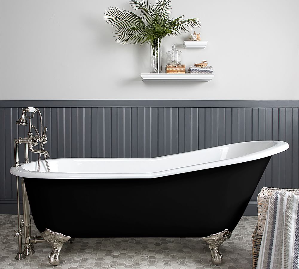 Pottery Barn Galvez 67" Clawfoot Painted Bathtub