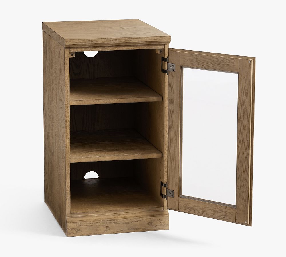 Pottery Barn Printer's Single Glass Door Cabinet (16")