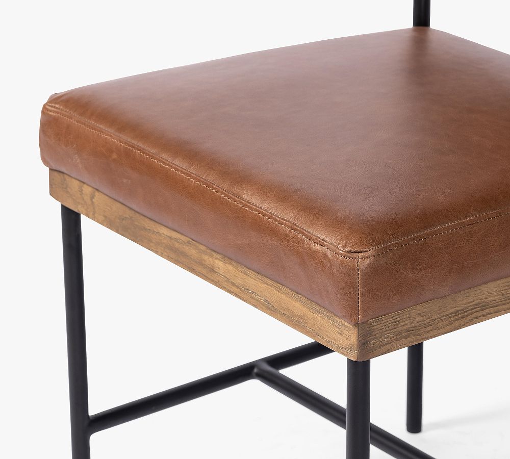 Pottery Barn Wynham Leather Dining Chair