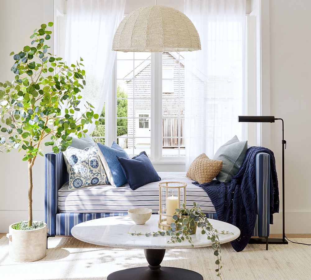 Pottery Barn Chapman Oval Marble Coffee Table (52")