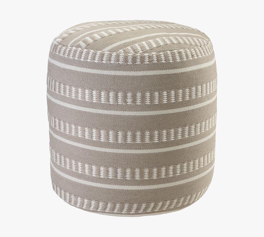 Pottery Barn Canaan Recycled Yarn Outdoor Pouf