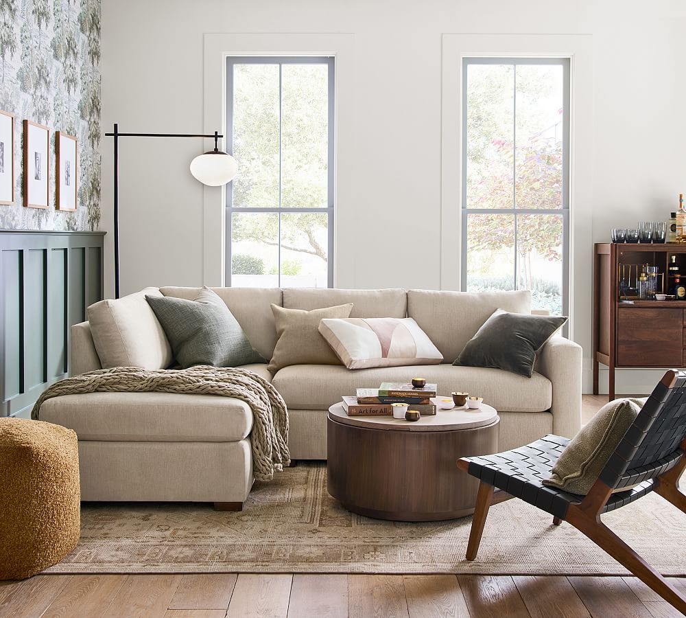 Pottery Barn Shasta Square Arm Return Bumper Sectional (100"&ndash;112")