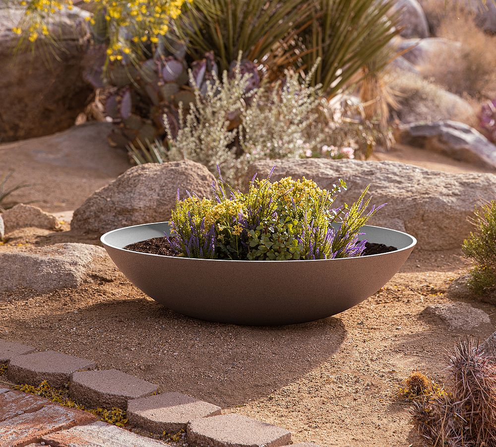Pottery Barn All Weather Eco Hevea Outdoor Bowl Planters