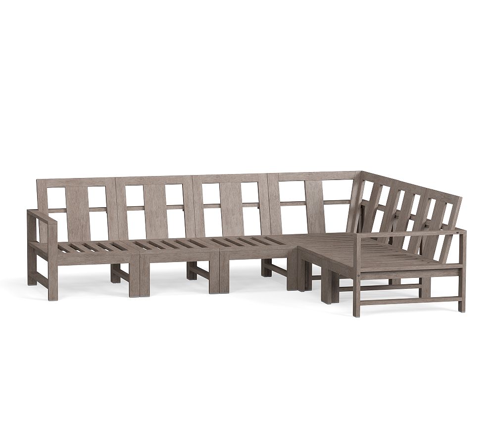 Pottery Barn Indio Eucalyptus 6-Piece Outdoor Sectional (100")