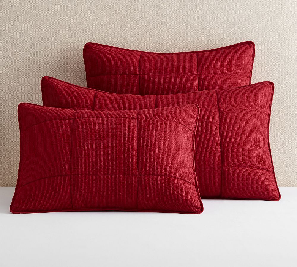 Pottery Barn European Flax Linen Waffle Comforter