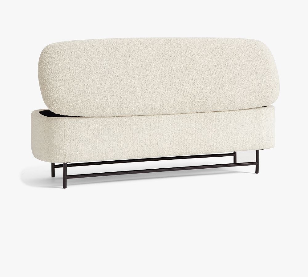 Pottery Barn Melrose Upholstered Storage Bench (57")
