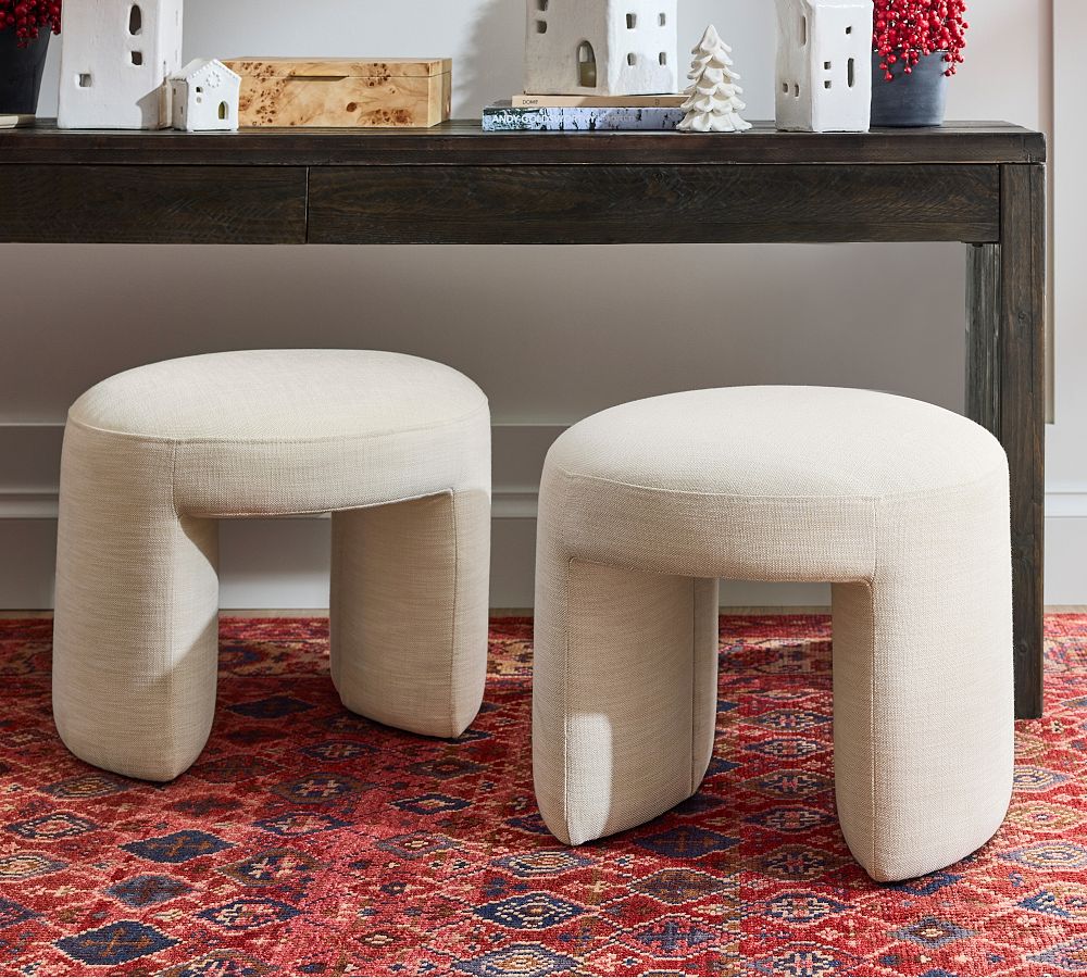Pottery Barn Kennedy Upholstered Accent Stool