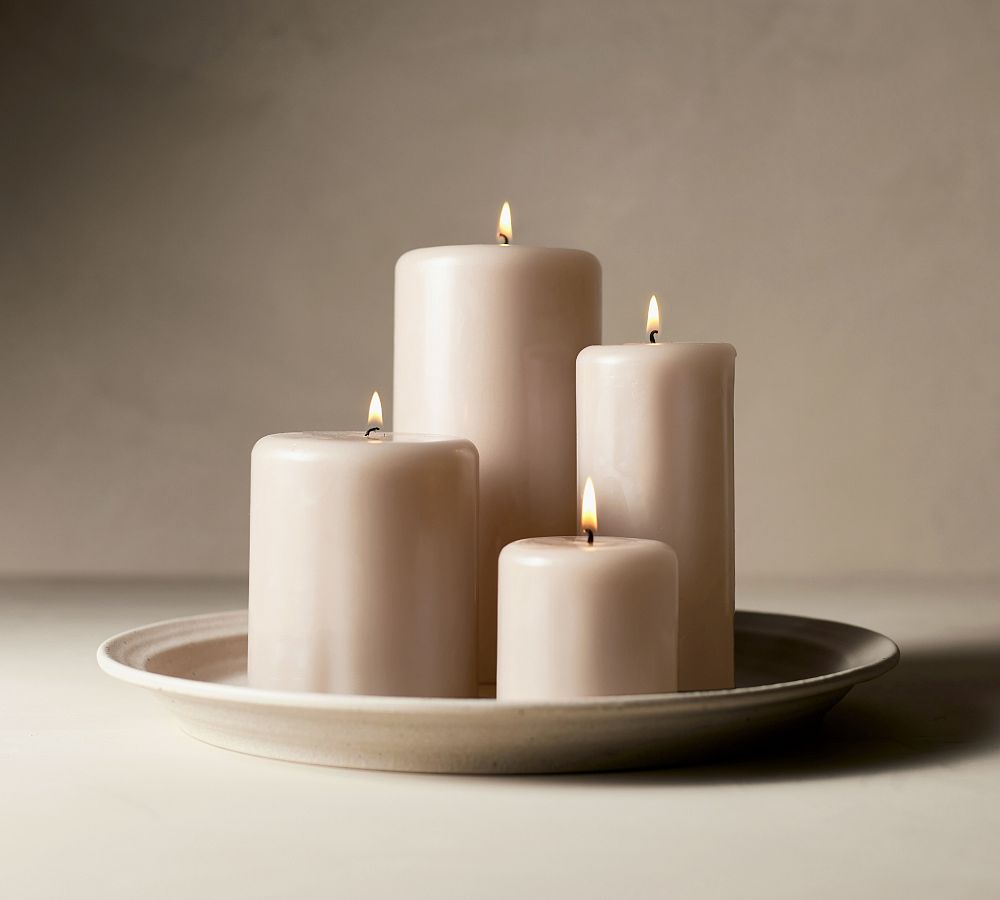 Pottery Barn Modern Curved Pillar Candles