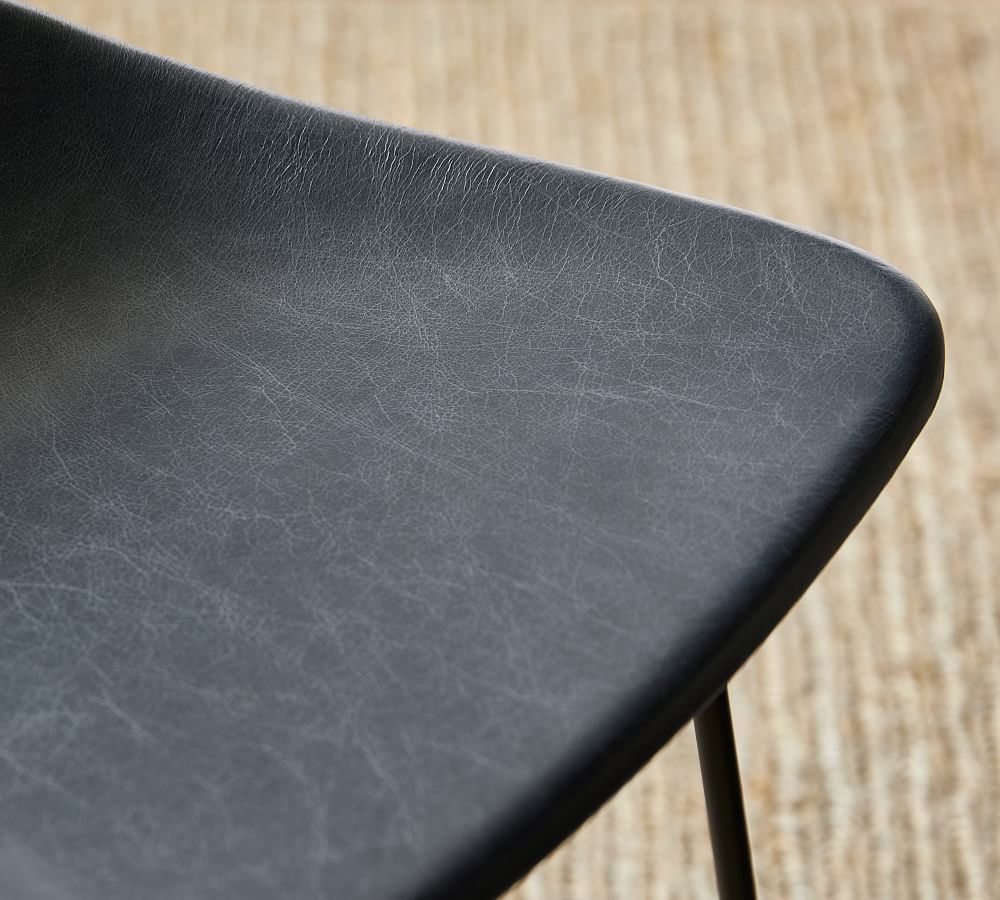 Pottery Barn Brenner Leather Counter Stool