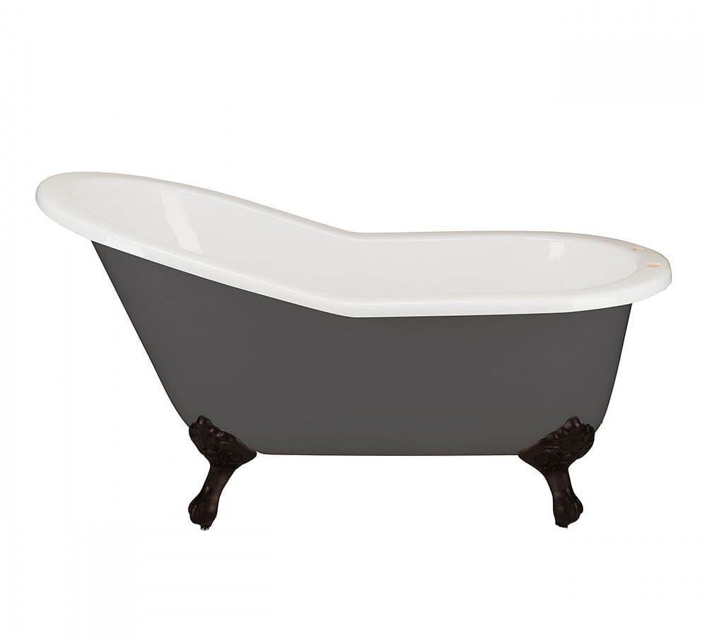 Pottery Barn Galvez 67" Clawfoot Painted Bathtub