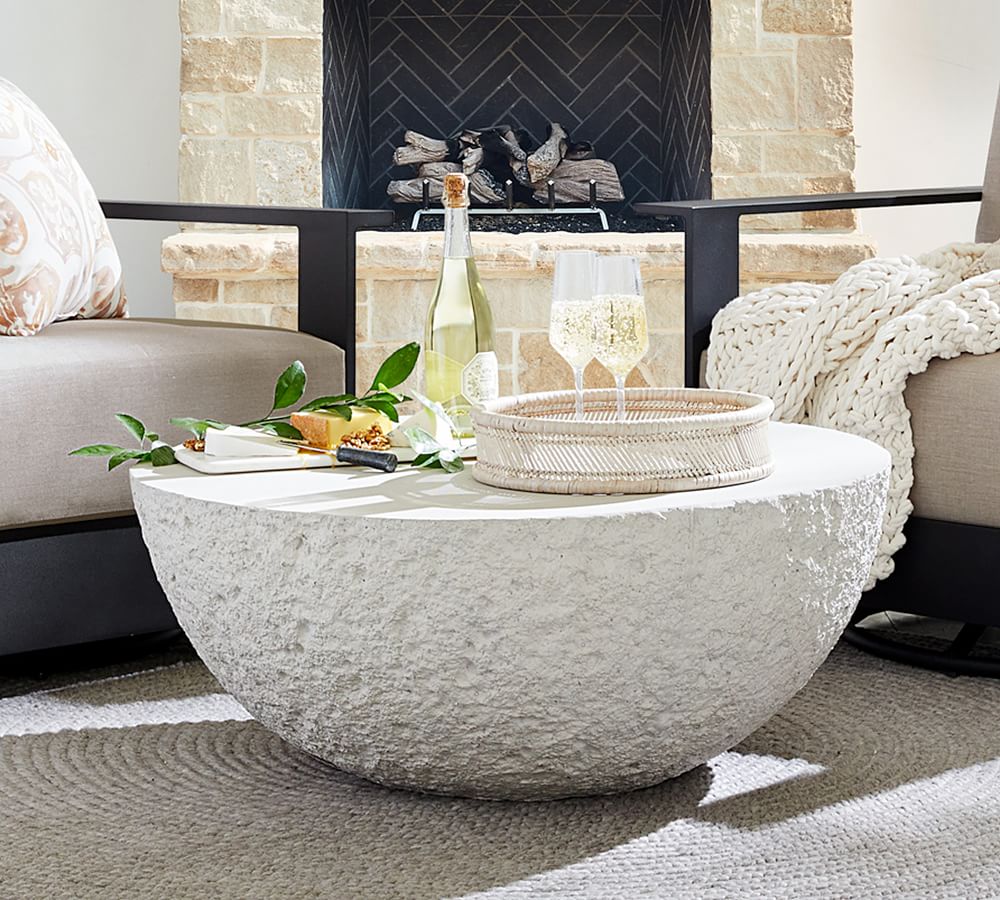 Pottery Barn Bolinas Concrete Outdoor Coffee Table