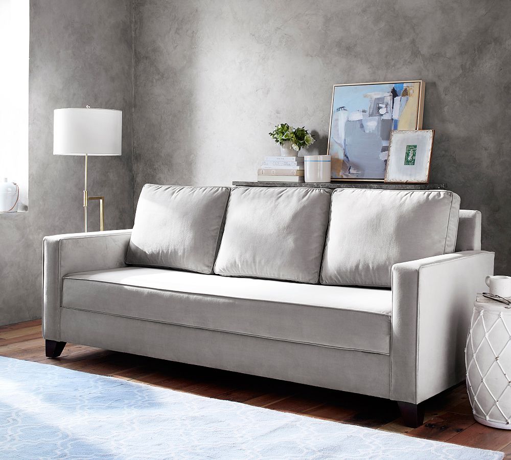Pottery Barn Cameron Square Arm Pull-Up Platform Sleeper Sofa (91")