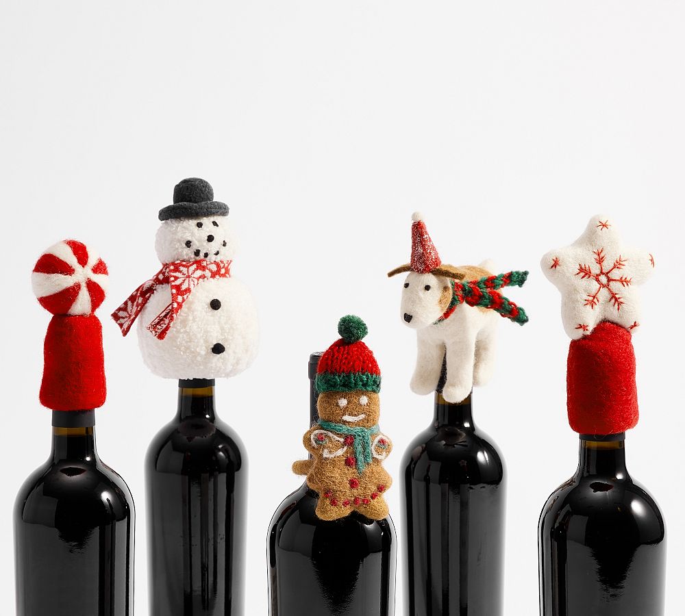 Pottery Barn Holiday Wine Topper Collection