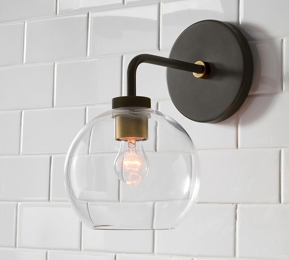 Pottery Barn Reagan Globe Sconce (7")