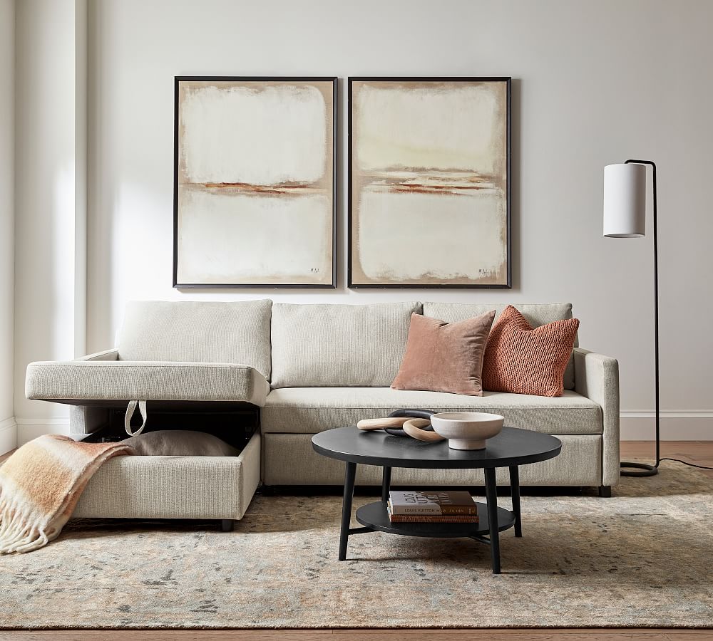 Pottery Barn Pacifica Trundle Chaise Sleeper Sectional - Storage Available (99")