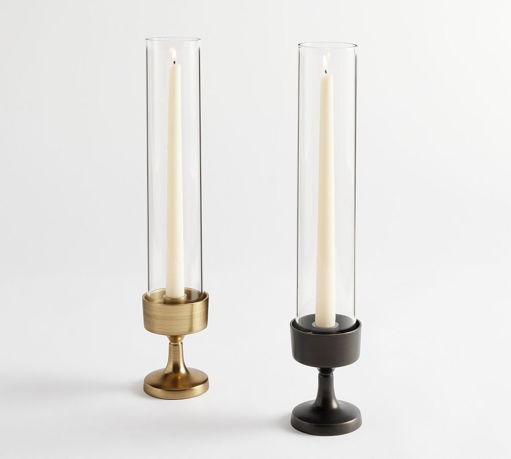 Pottery Barn Monique Lhuillier Salerno Hurricane Taper Candleholder