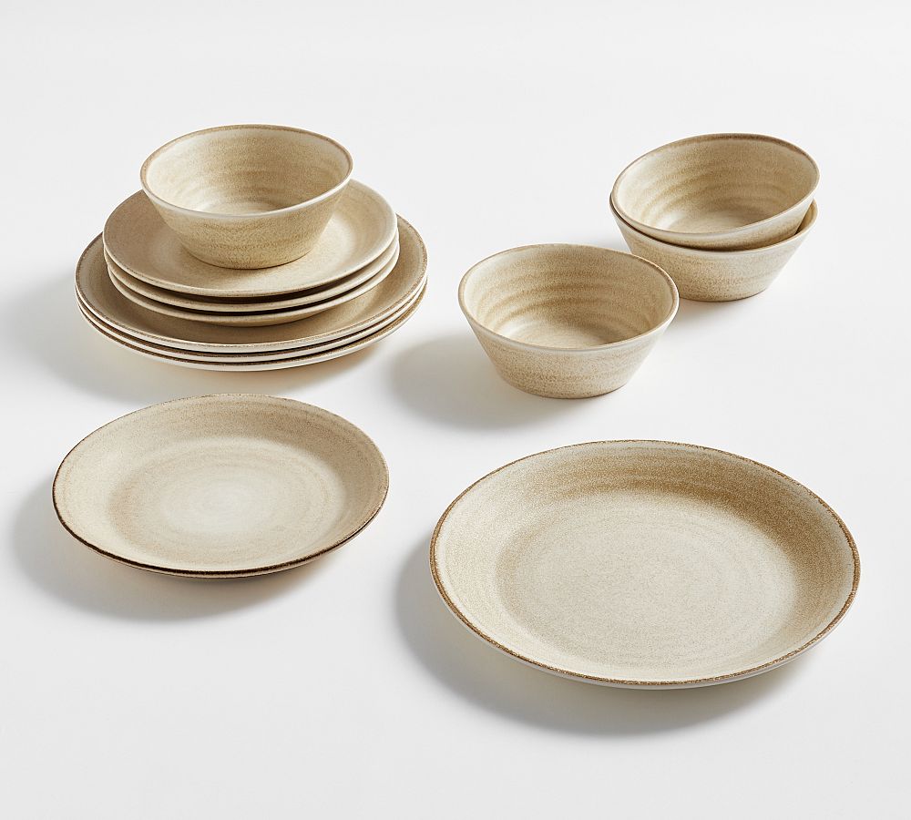 Pottery Barn Larkin Outdoor Melamine 12-Piece Dinnerware Set