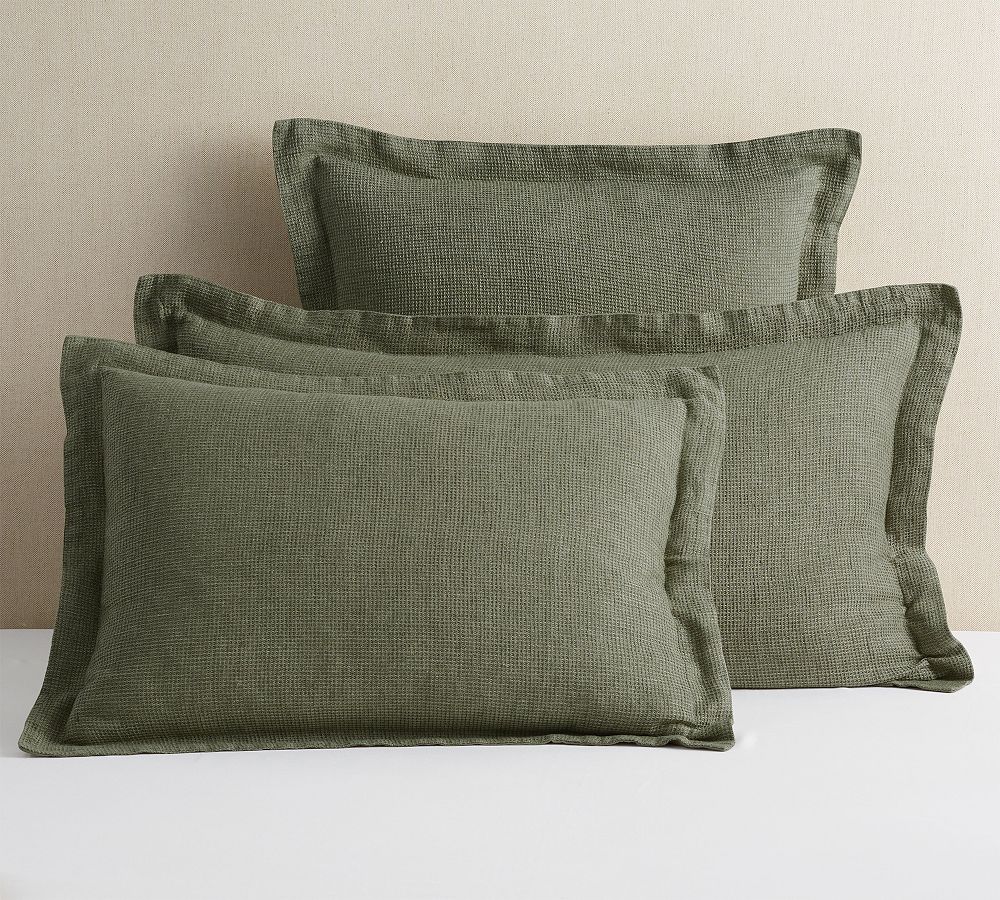Pottery Barn European Flax Linen Waffle Duvet Cover