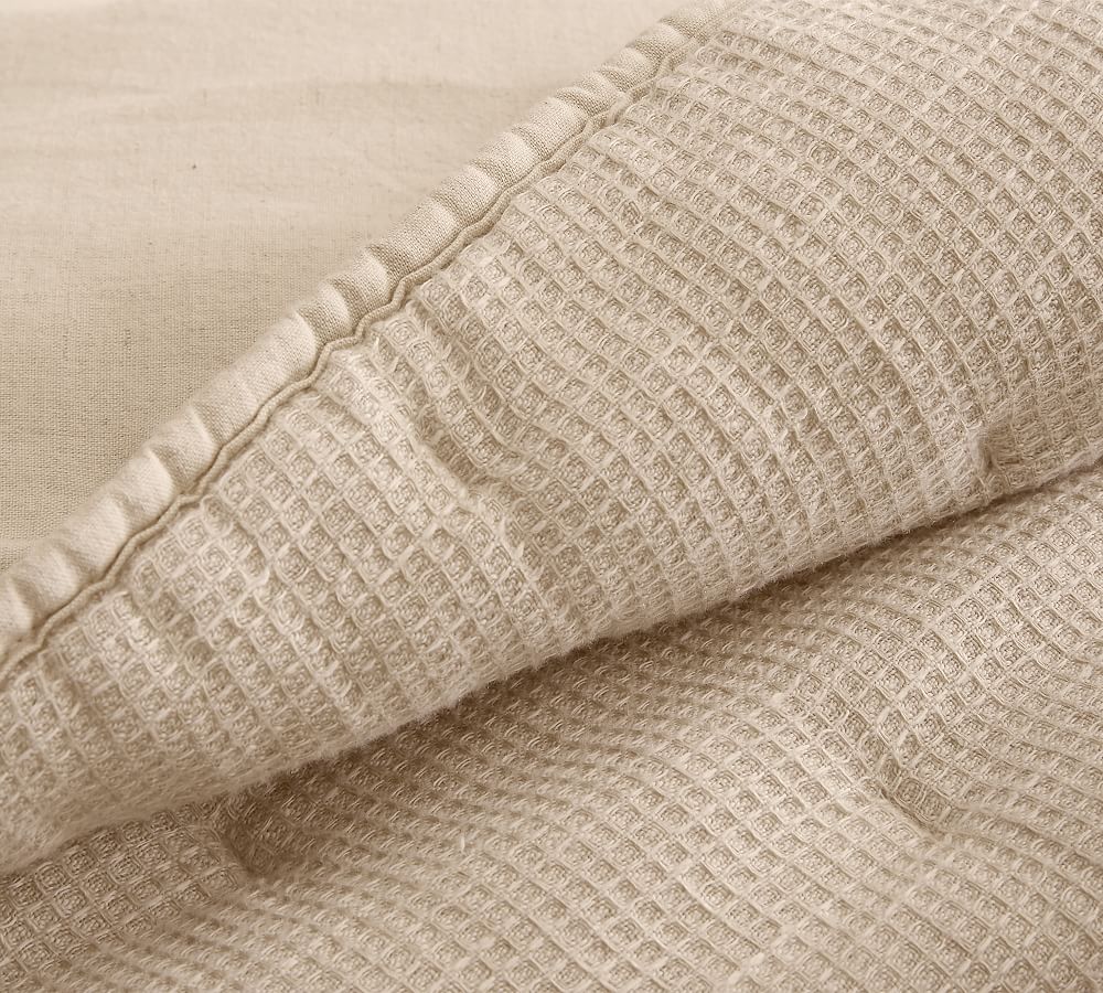 Pottery Barn European Flax Linen Waffle Quilt