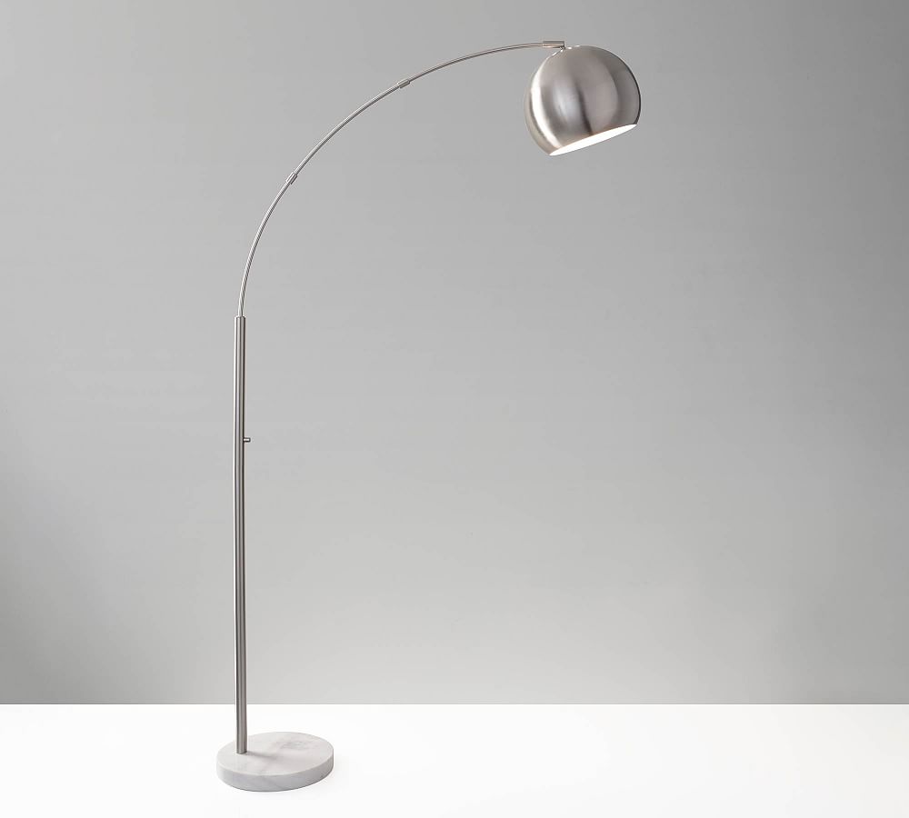 Pottery Barn Nella Metal Arc Sectional Floor Lamp (83")