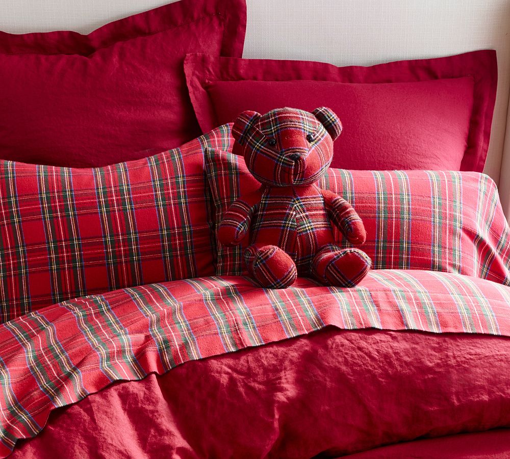 Pottery Barn Stewart Plaid Flannel Pillowcases - Set of 2