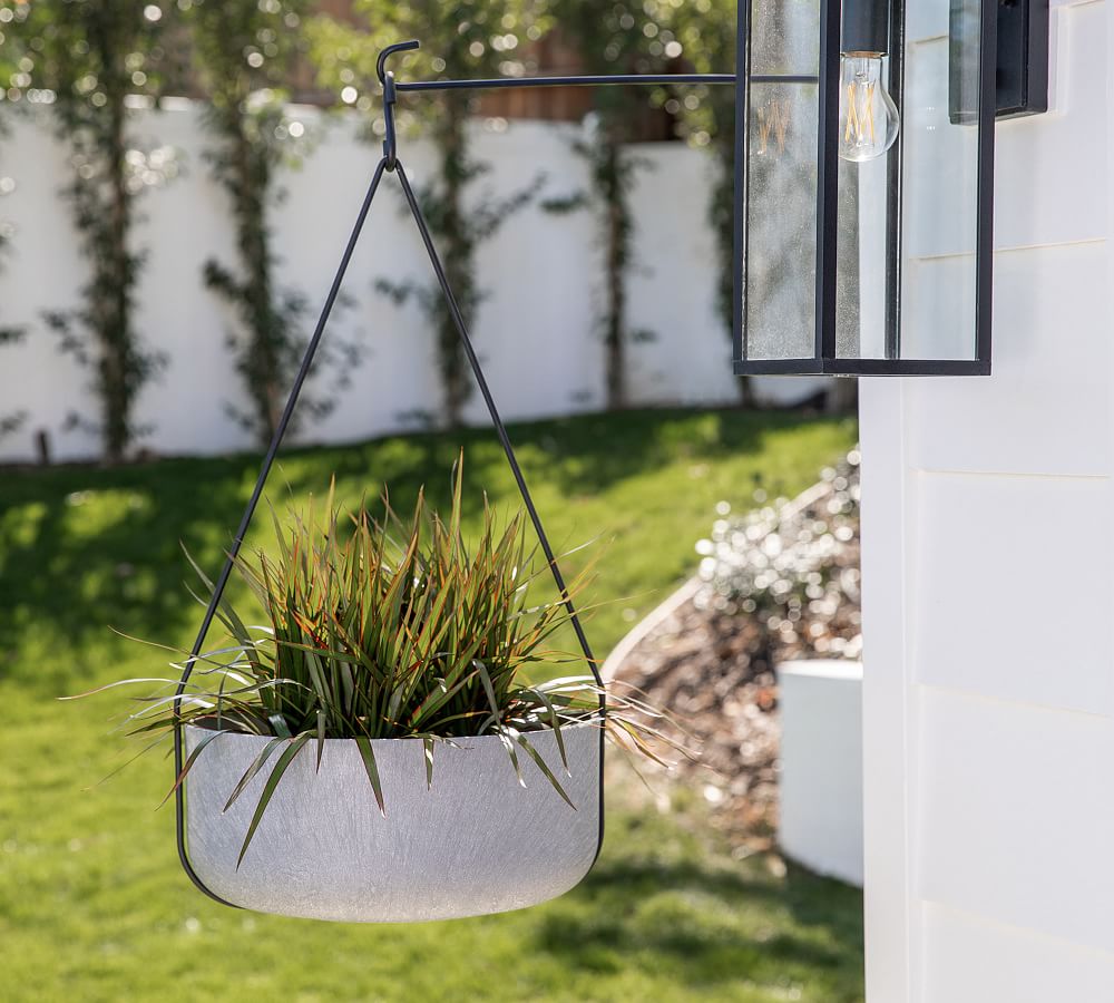 Pottery Barn All Weather Eco Hevea 14" Hanging Bowl Planters