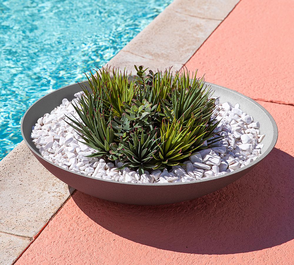 Pottery Barn All Weather Eco Hevea Outdoor Bowl Planters