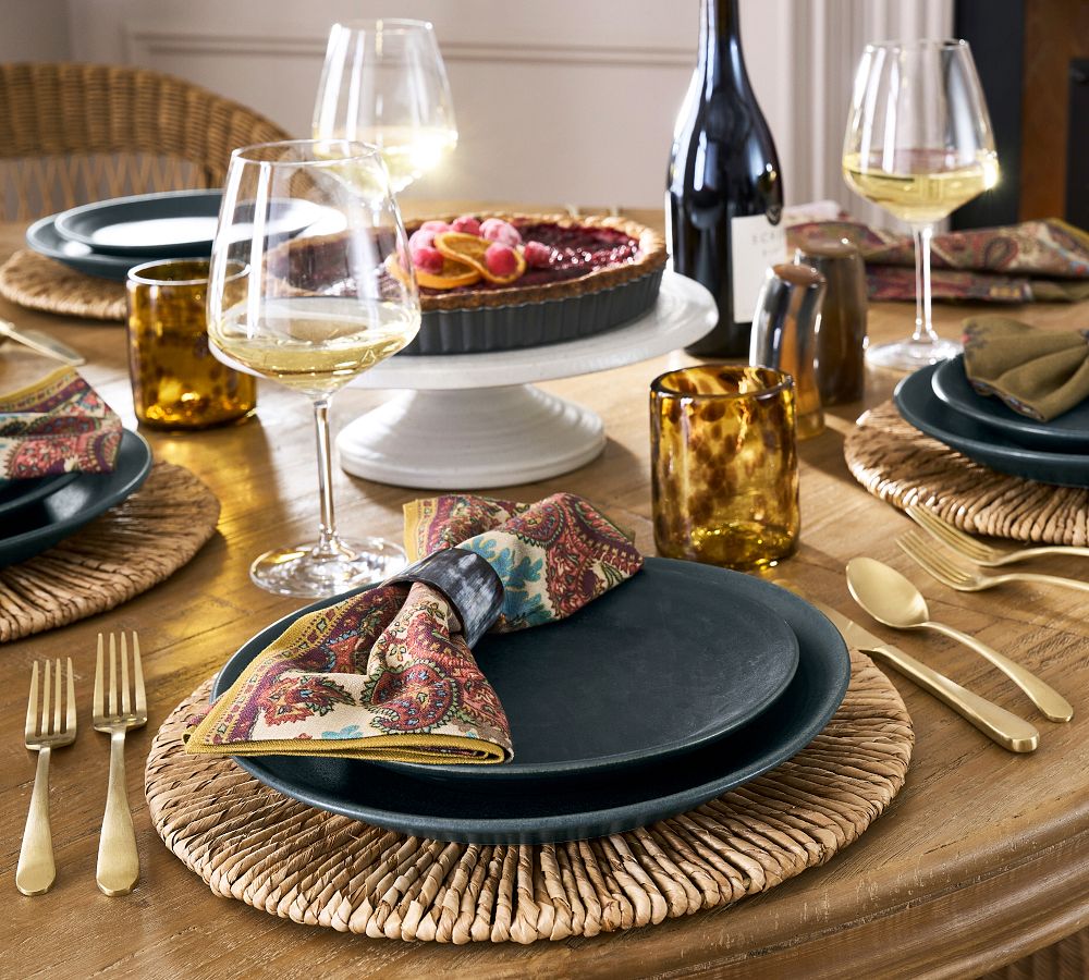 Pottery Barn Larkin Reactive Glaze Stoneware Salad Plates