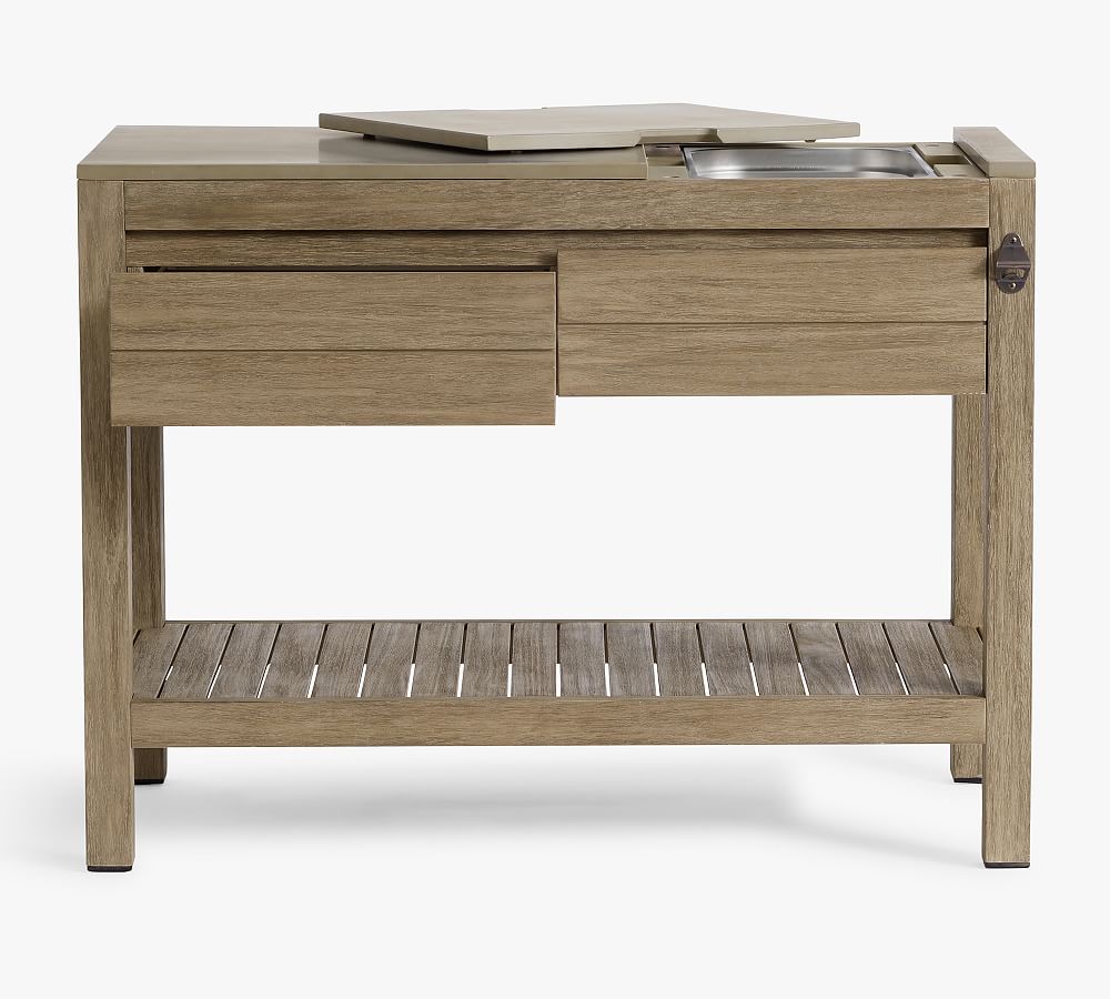 Pottery Barn Indio Eucalyptus Outdoor Kitchen Island (48")