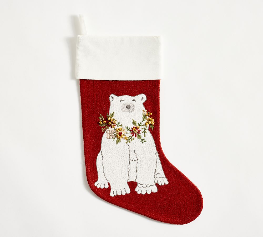 Pottery Barn Holiday Icons Crewel Stockings