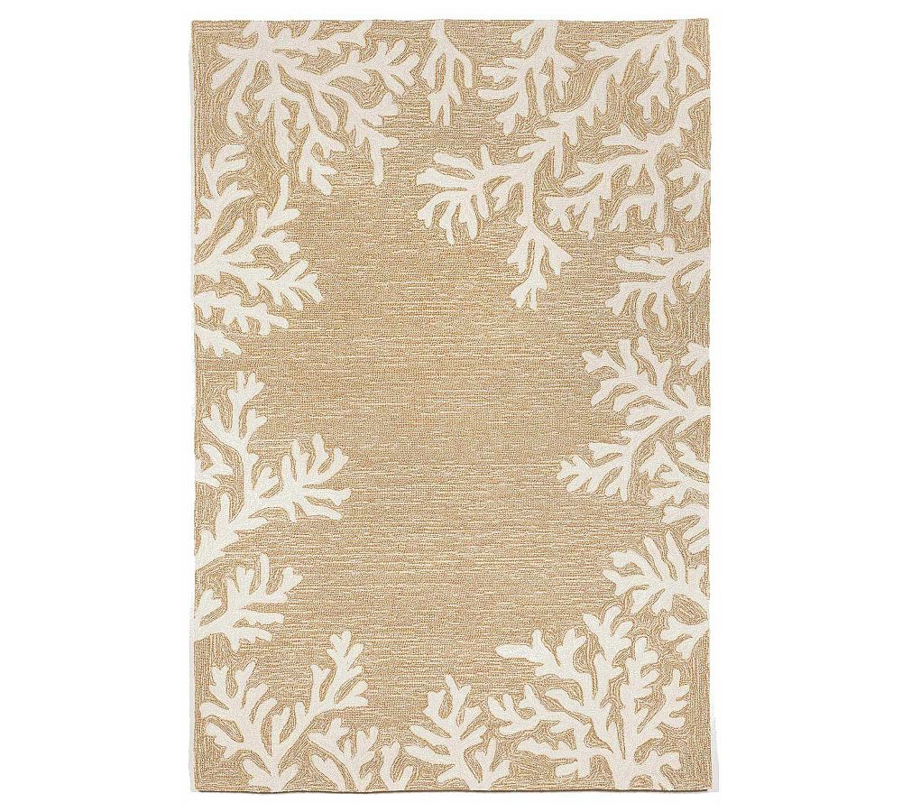 Pottery Barn Coral Border Outdoor Rug