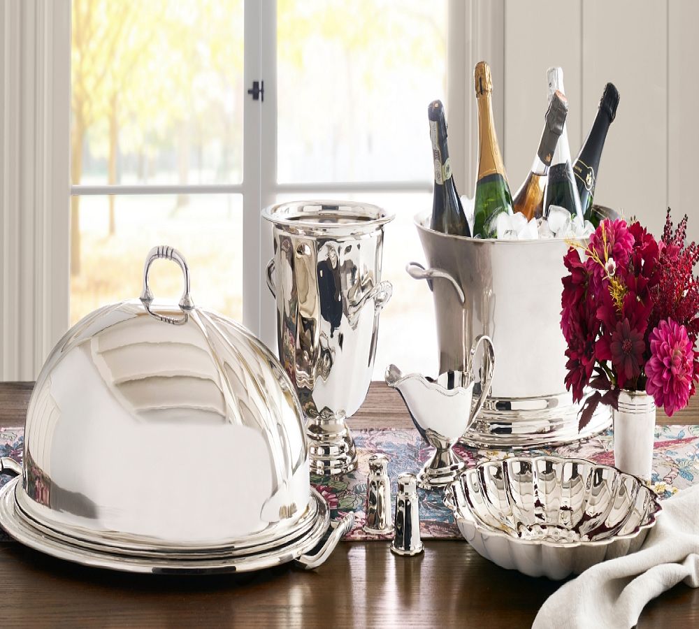 Pottery Barn Heritage Silver Entertaining Collection