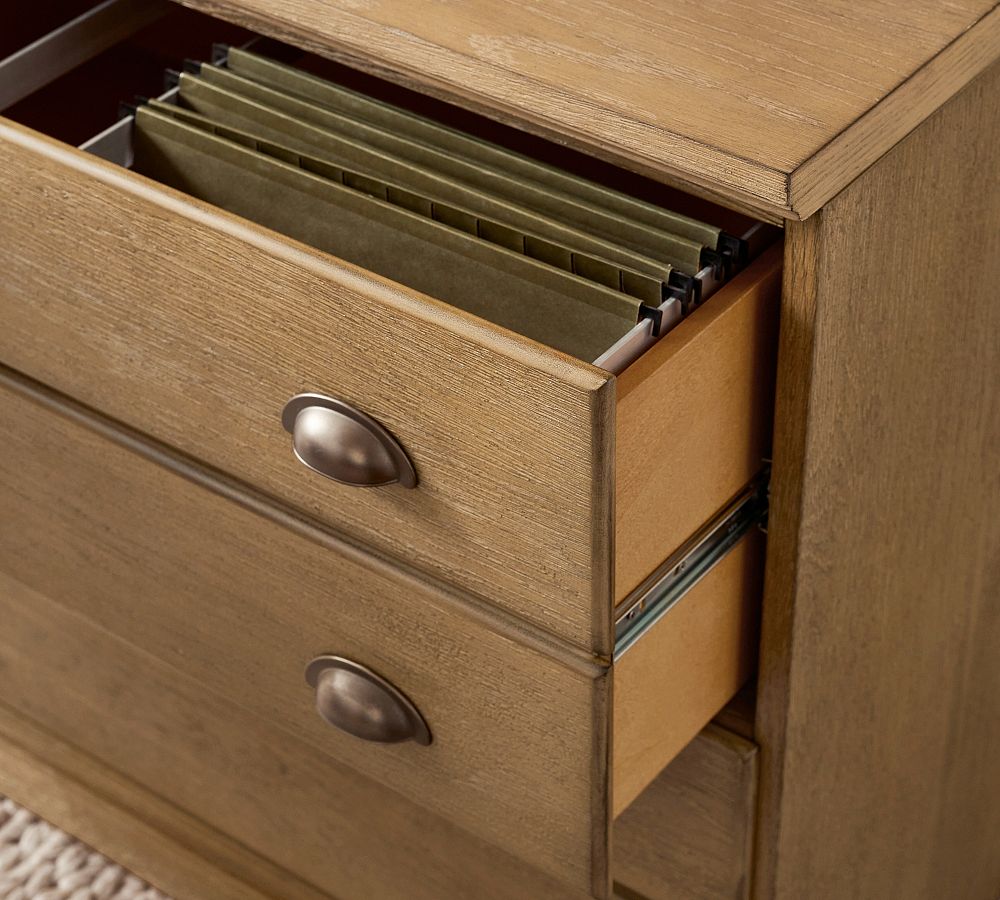 Pottery Barn Printer's Writing Desk with Bookcase & File Cabinet