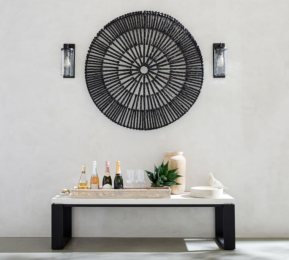 Pottery Barn Handwoven Willow Wheel Wall Art
