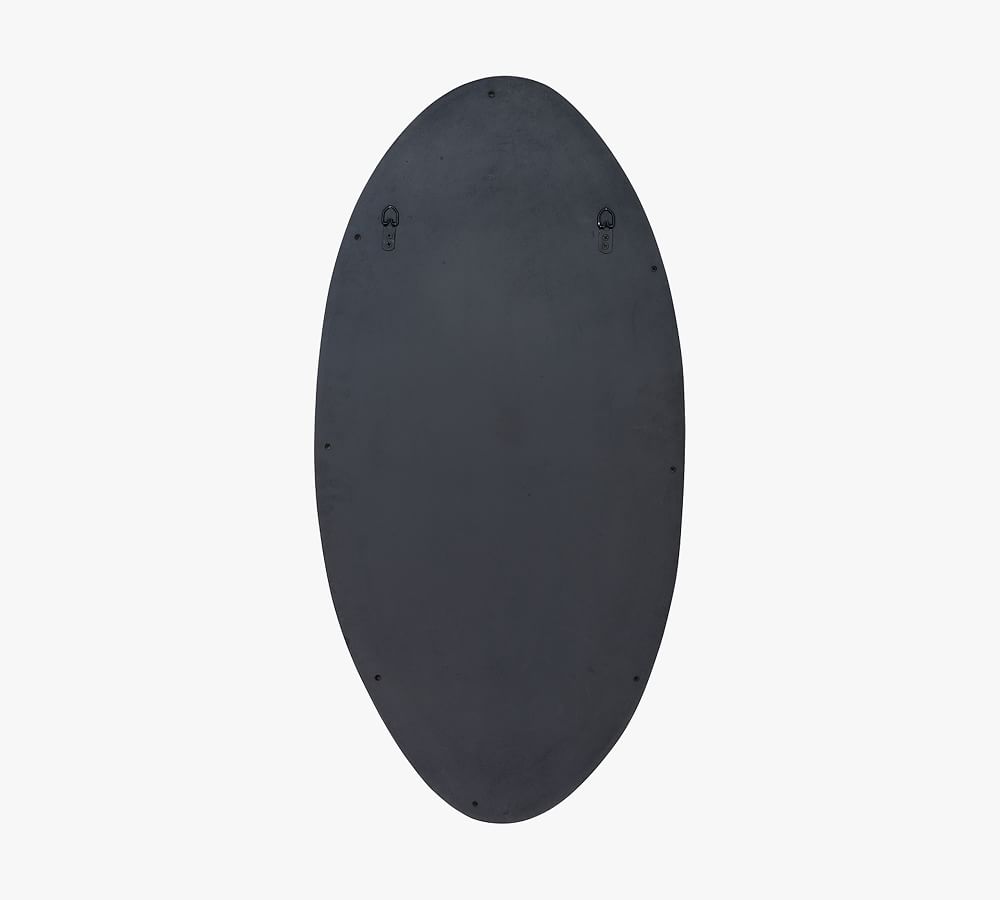 Pottery Barn Alora Natural Wooden Oval Wall Mirror