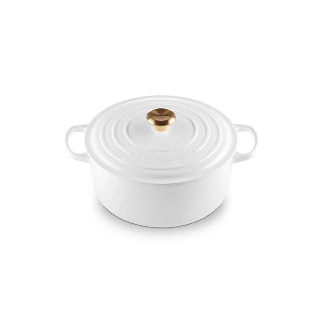 Le Creuset Signature Round Dutch Oven with Gold Knob