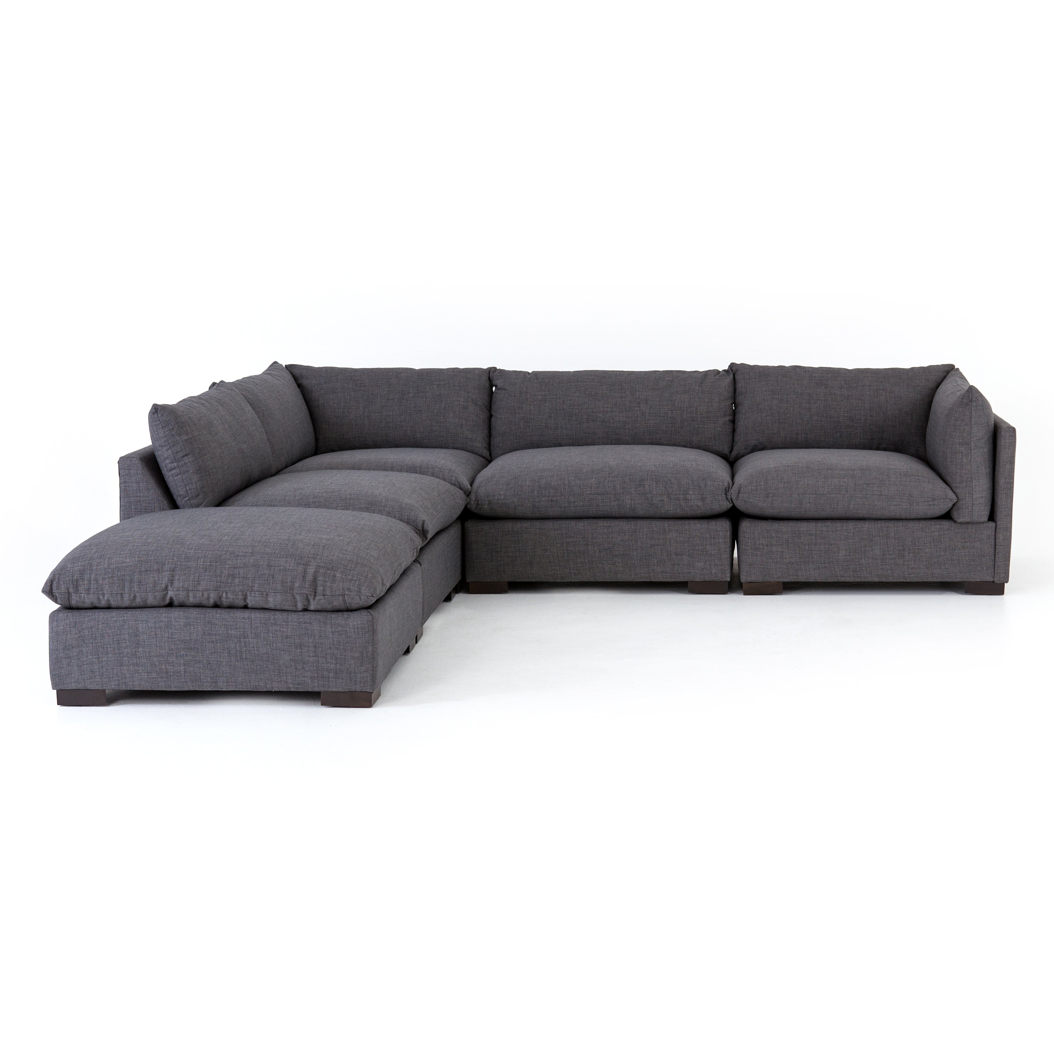 Magnolia Monroe 4 Piece Sectional with Ottoman