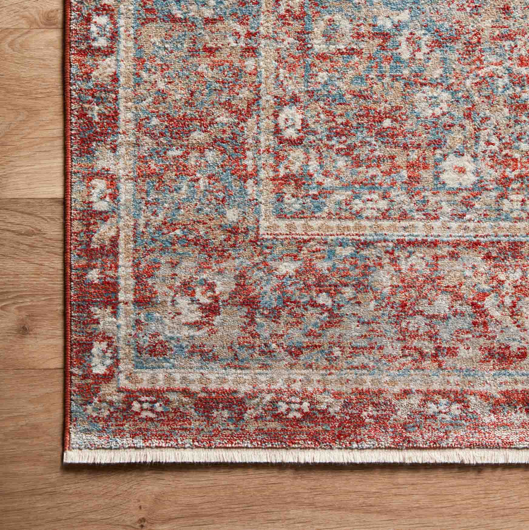 Magnolia Elise Sky Red Rug