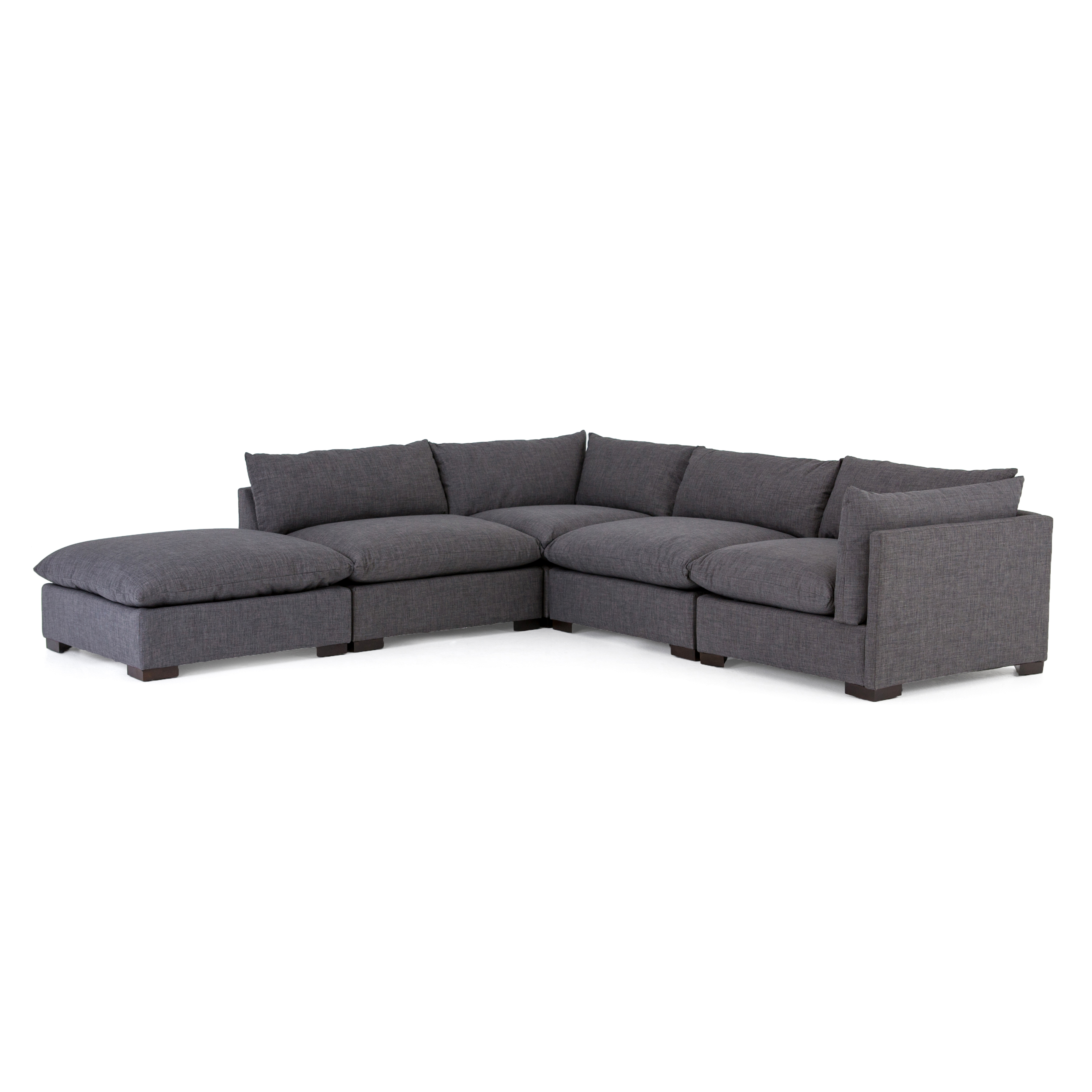 Magnolia Monroe 4 Piece Sectional with Ottoman