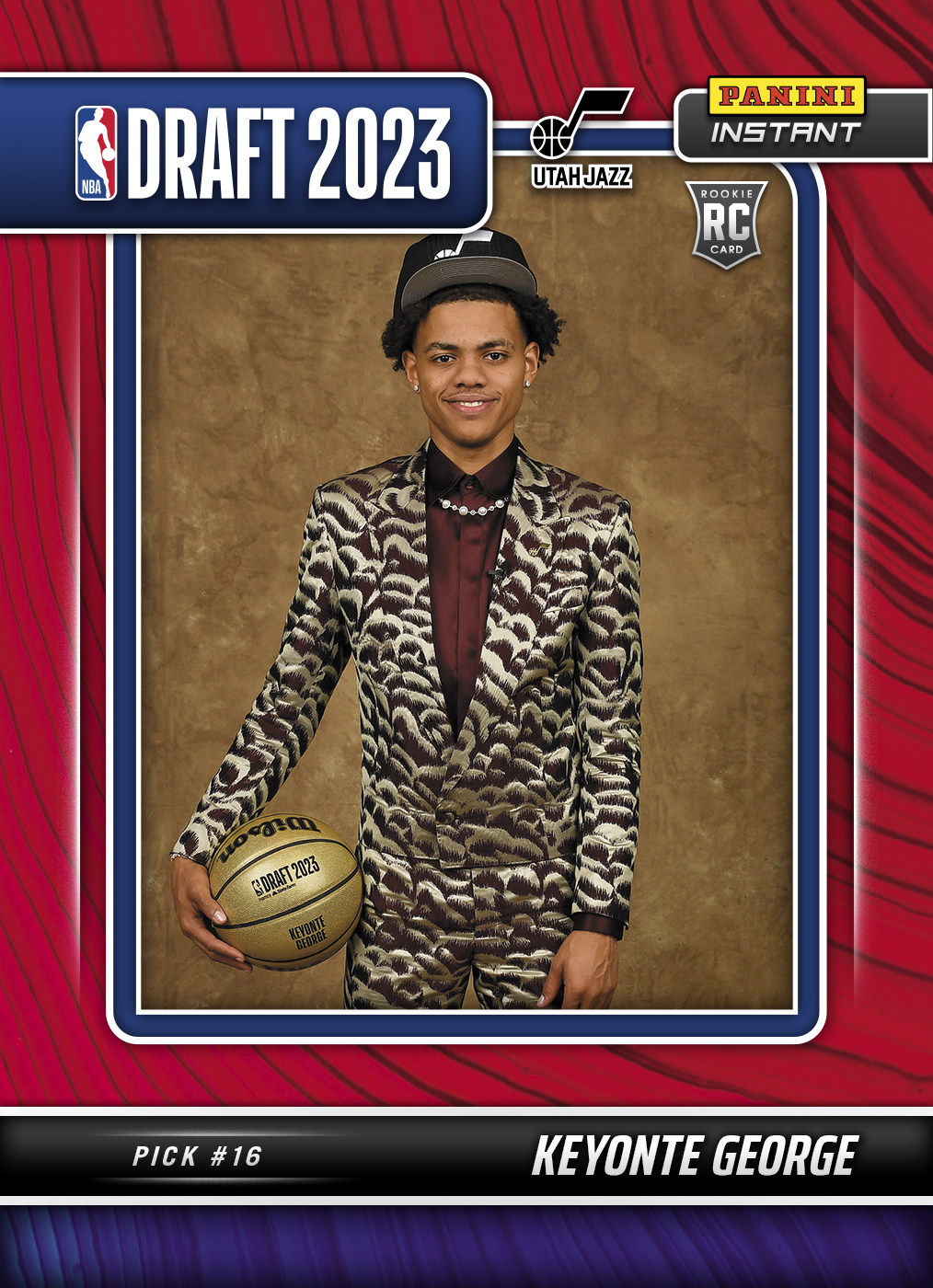 Panini America Keyonte George - 2023-24 NBA INSTANT DRAFT NIGHT #13 - Red /25