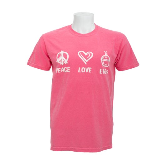 Big Green Egg Pink “Peace, Love, EGGs” T-Shirt