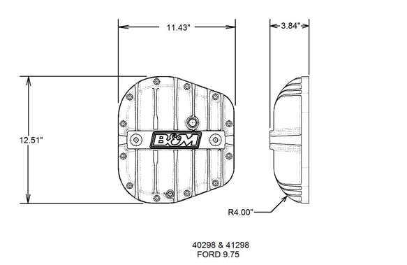 Holley B&M Hi-Tek Aluminum Differential Cover for Ford 9.75-inch