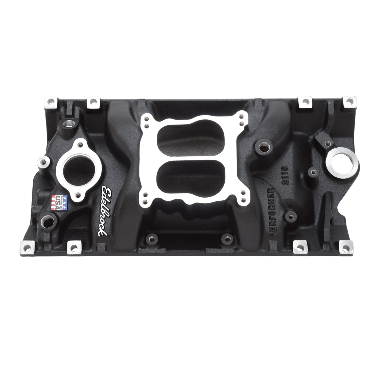 Edelbrock Performer Intake Manifold for Small-Block Chevy w/Vortec Heads, Black Finish
