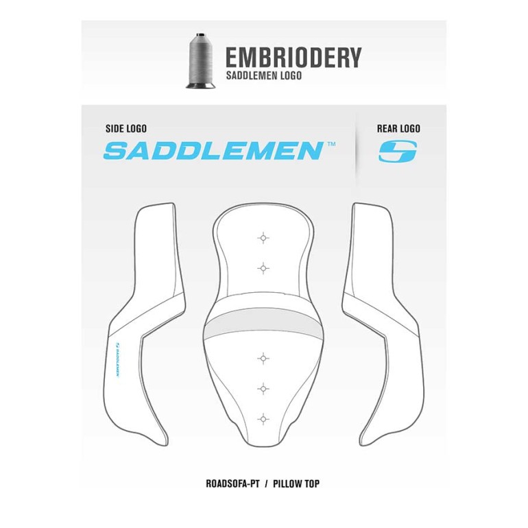 Saddlemen 2001-2010 GL1800 Goldwing Heated Roadsofa™ PT Seat with Driver's Backrest