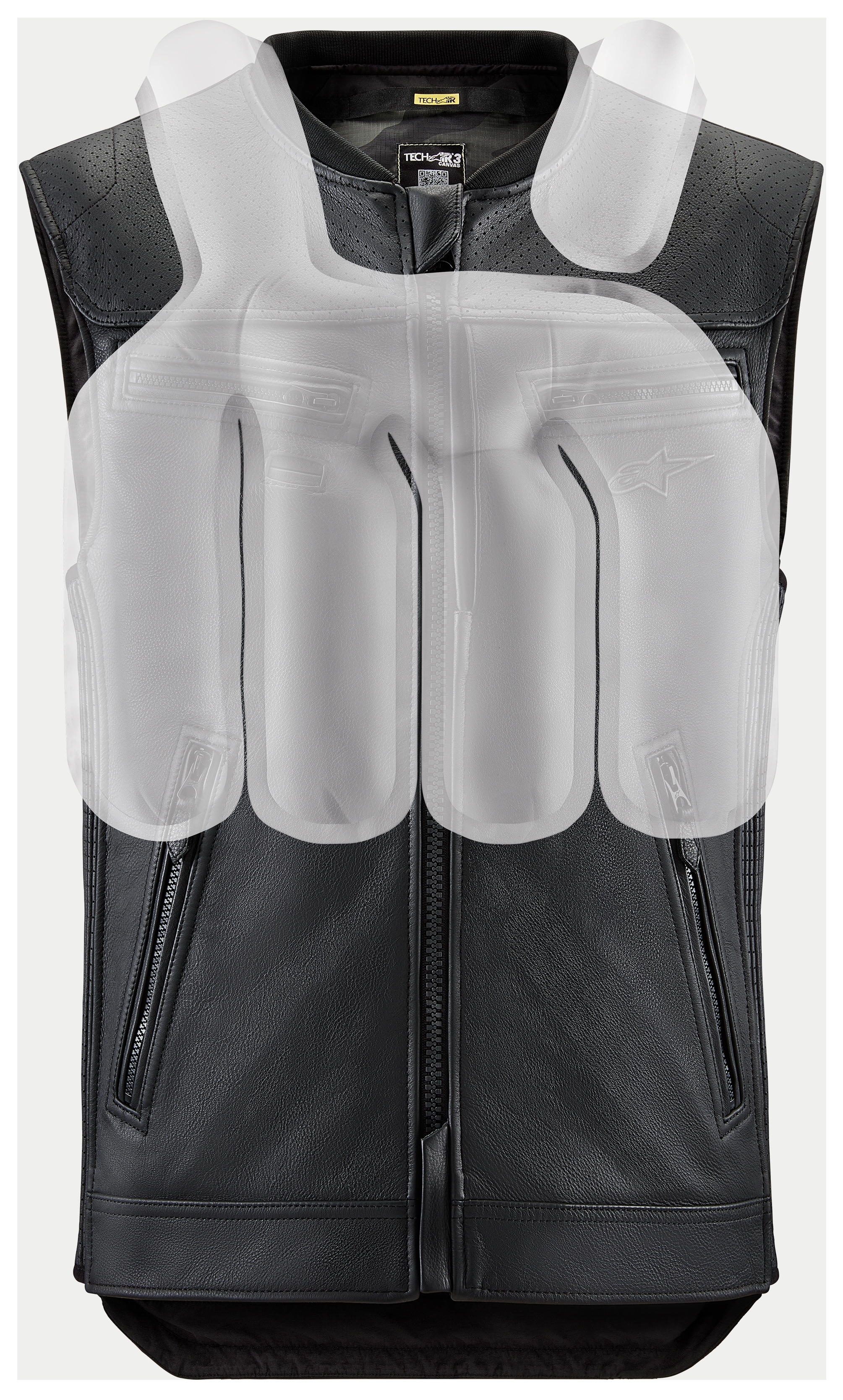 Alpinestars Tech-Air 3 Leather Vest Airbag System Black / 2XL [Open Box]