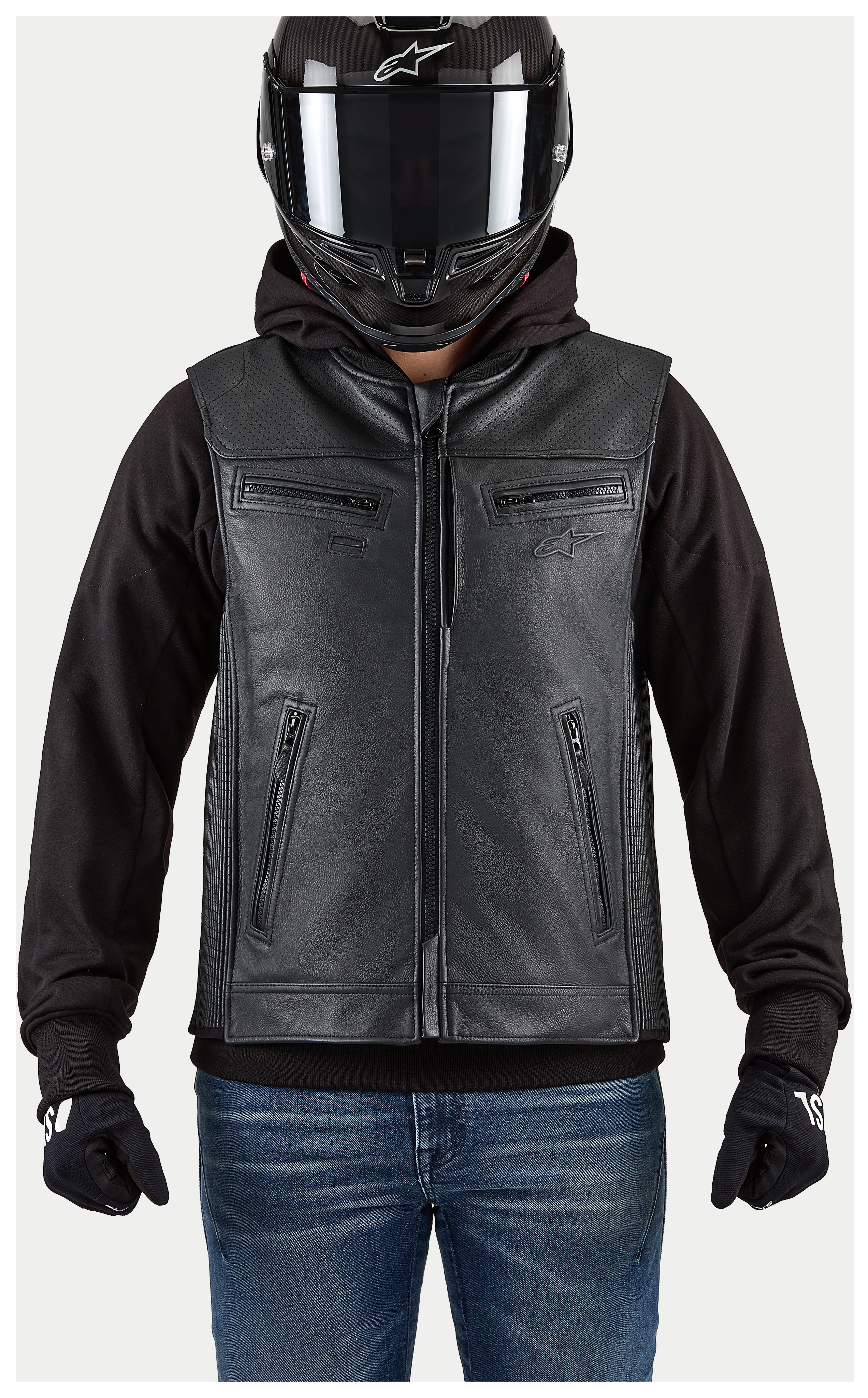 Alpinestars Tech-Air 3 Leather Vest Airbag System Black / 2XL [Open Box]
