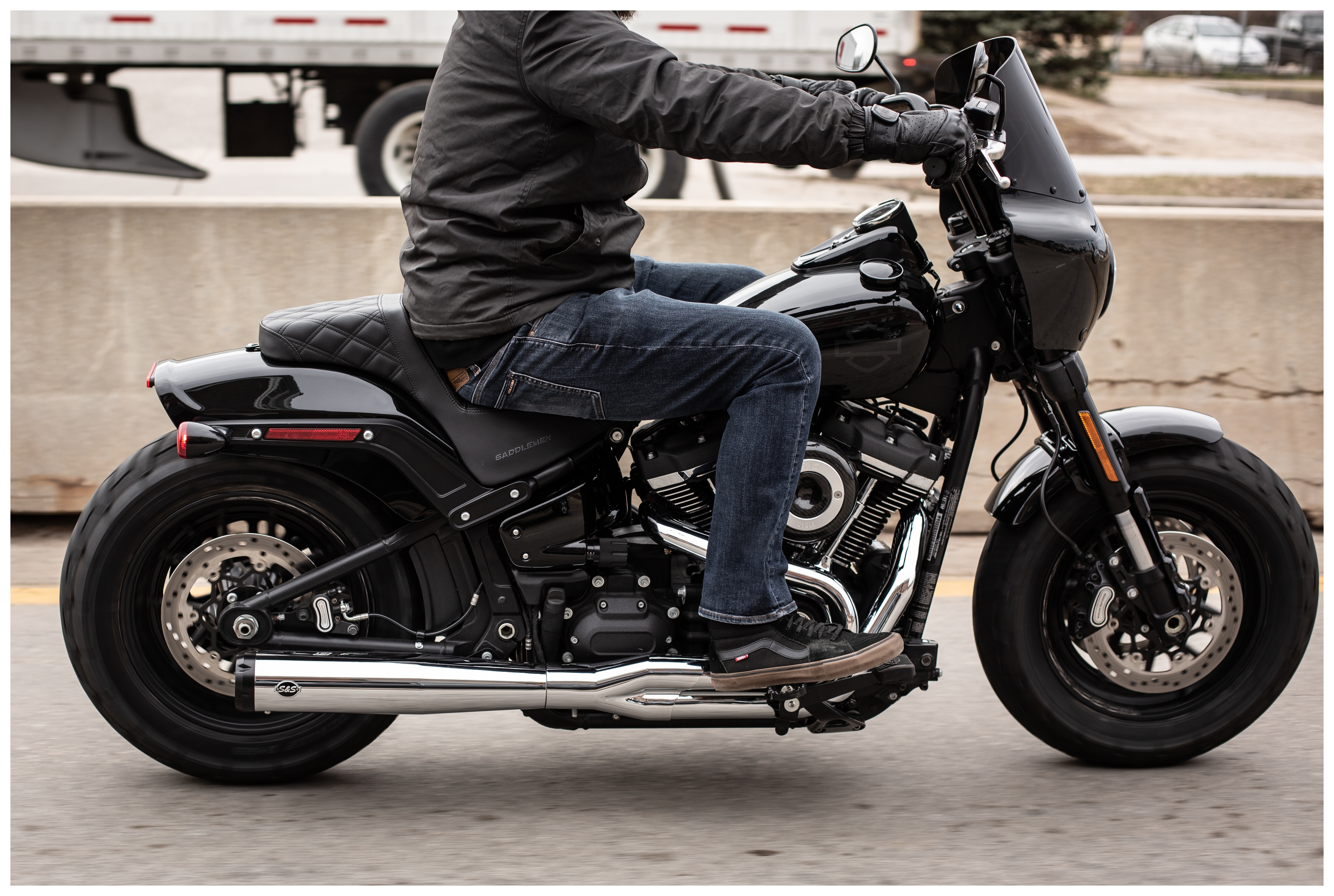 S&S Cycle SuperStreet 2-Into-1 Exhaust For Harley
