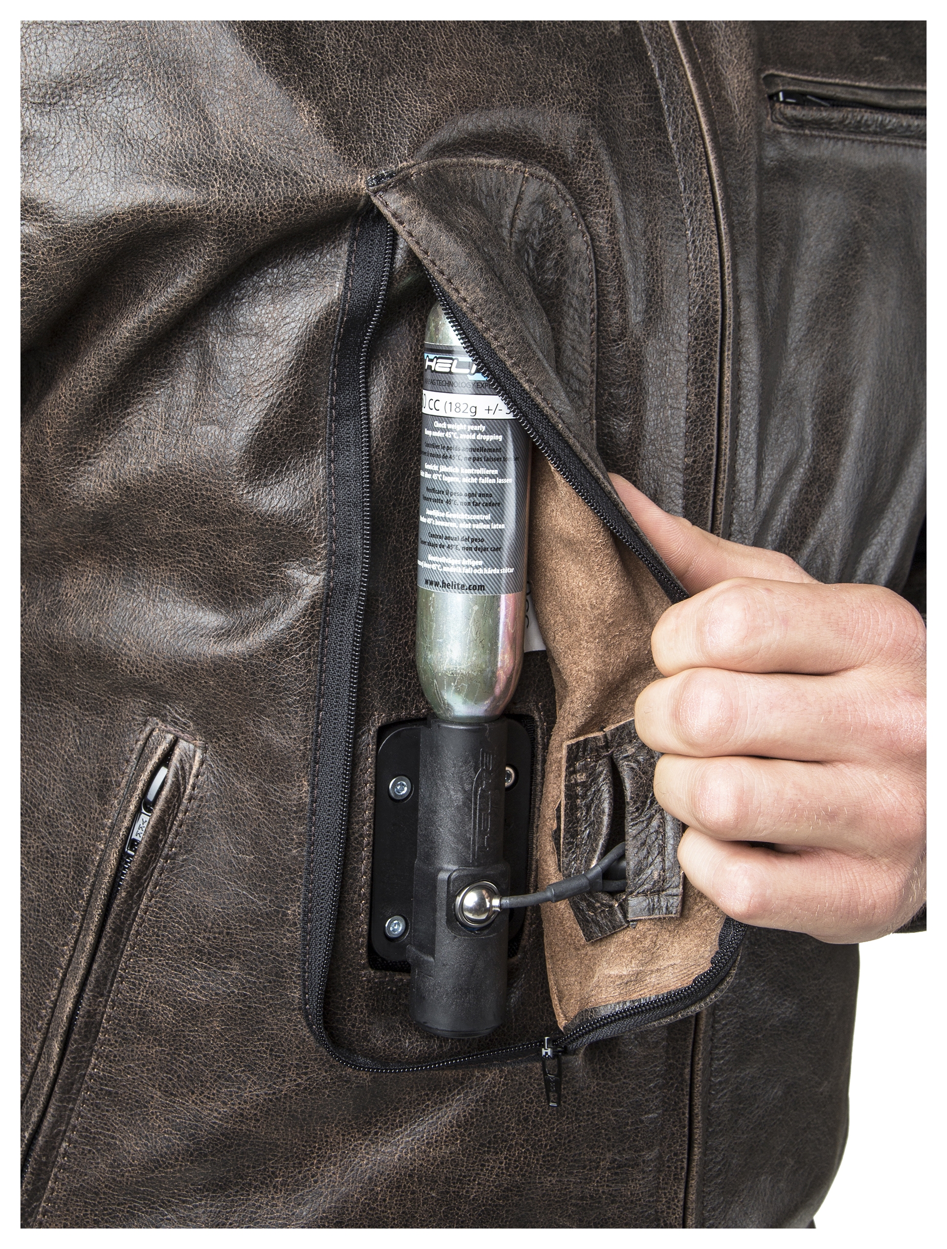 Helite Leather Airbag Jacket
