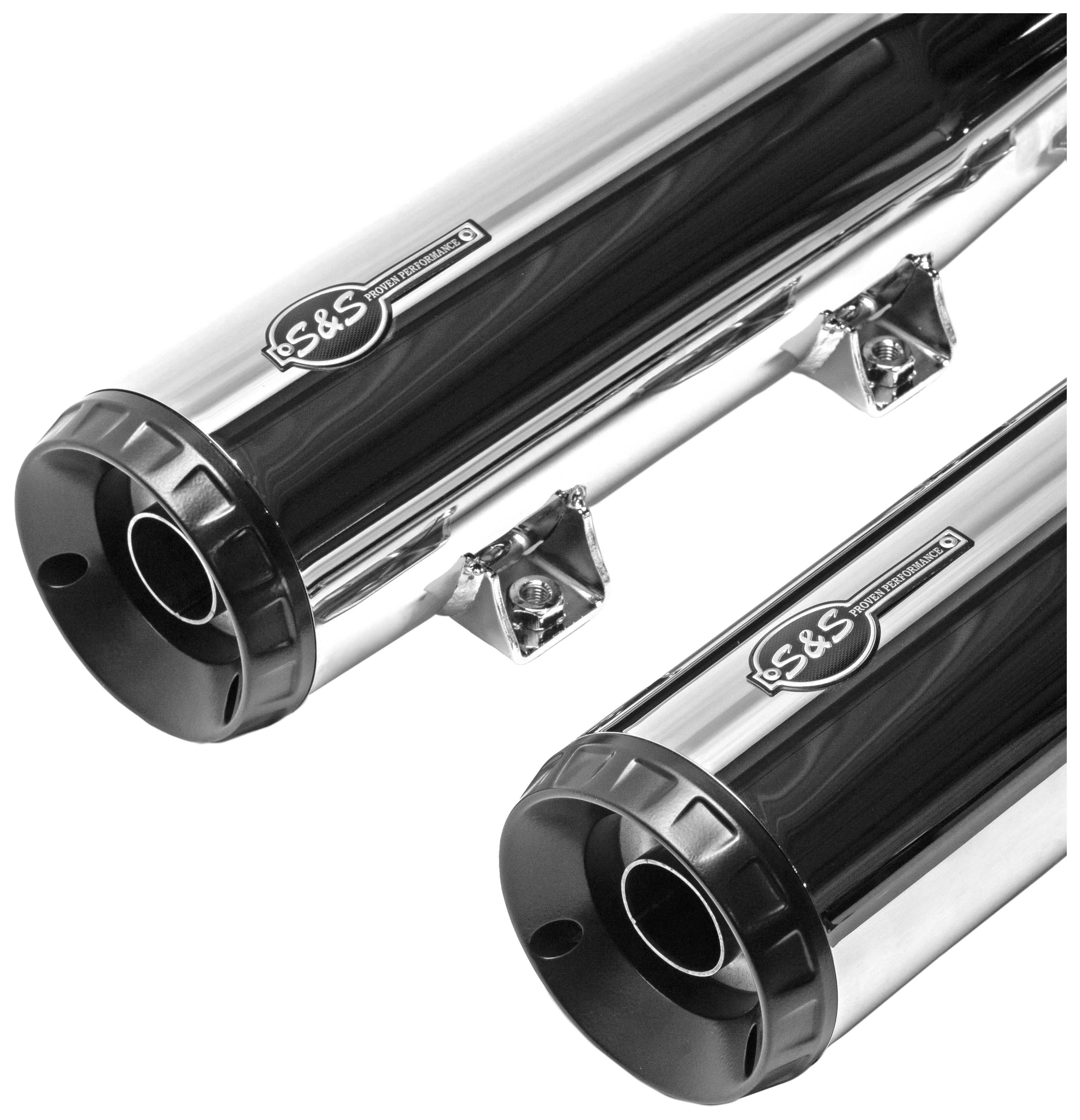 S&S Cycle Grand National Slip-On Race Mufflers For Indian Scout 2019-2024